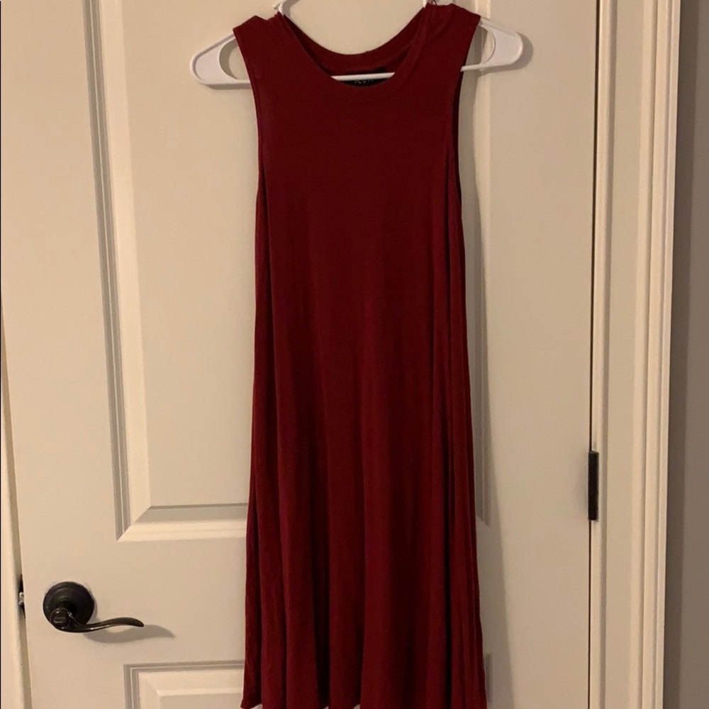 burgundy dress